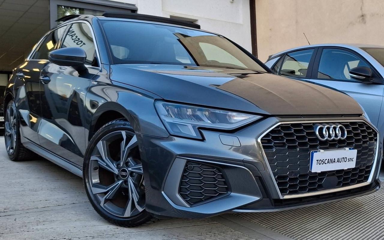 Audi A3 30 TFSI S line edition tetto panoramico full