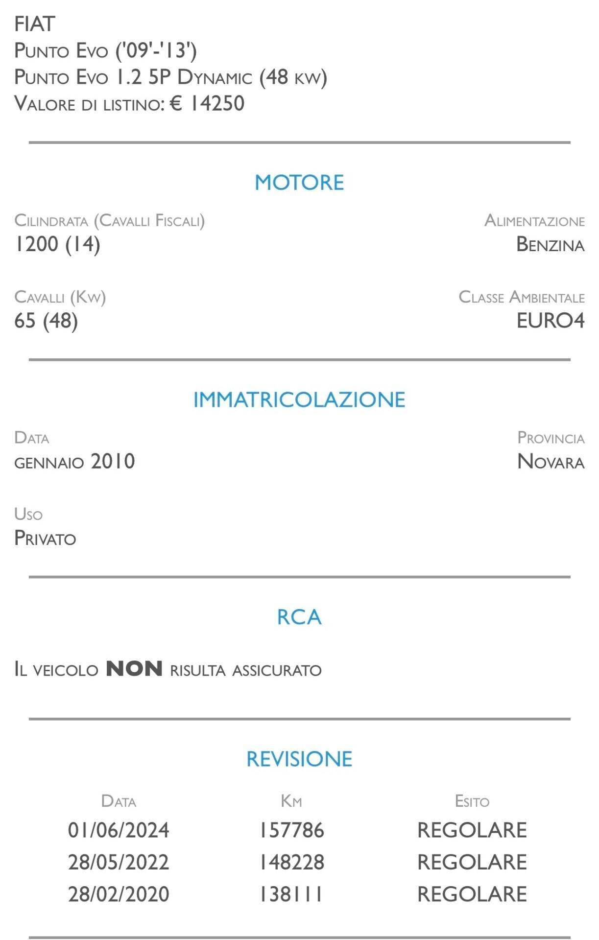 Fiat Punto Evo 1.2 5 porte Dynamic - IDEALE PER NEOPATENTATI
