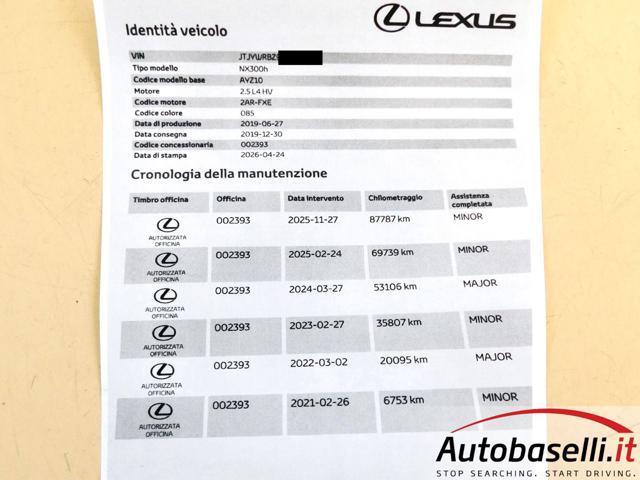 LEXUS NX 300 NX300H HYBRID BUSINESS AUTOMATICA CVT