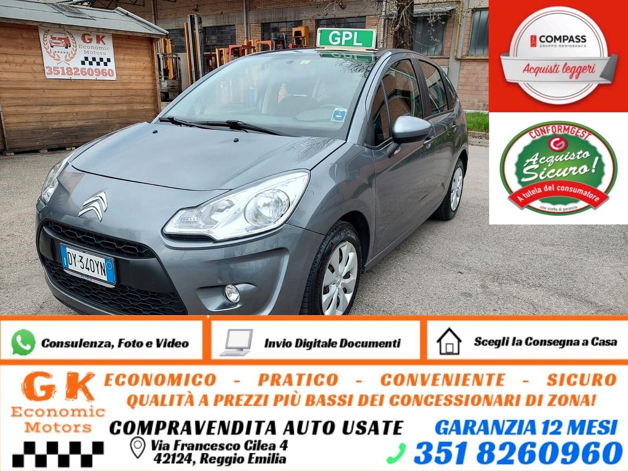 Citroen C3 1.4 Ideal Eco Energy G, GARANZIA L.12 MESI, OK NEOPATENTATI