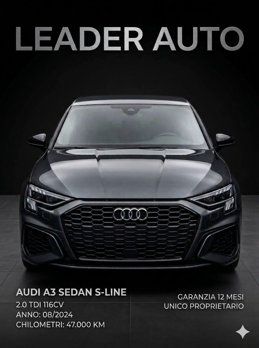Audi A3 Sedan 30 TDI S line Edition 116 cv