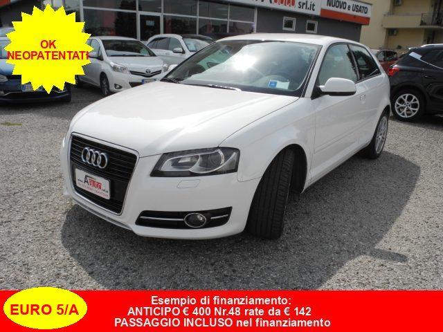 AUDI A3 1.6 TDI 90cv 3p. F.AP. -OK NEOPATENTATI- EURO 5/A