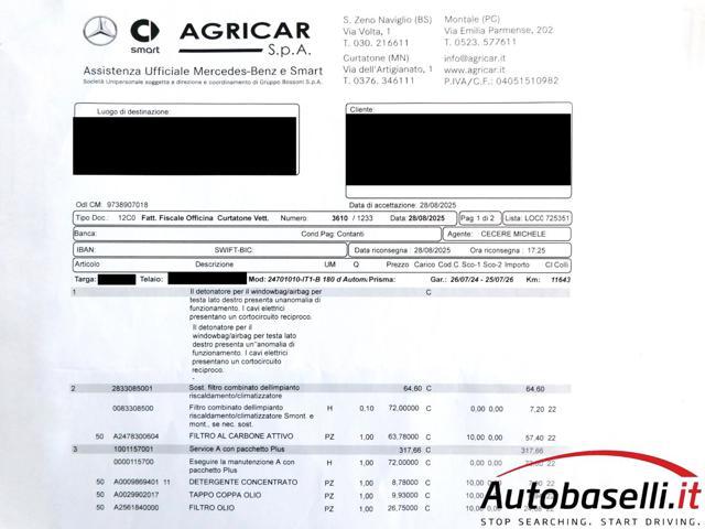 MERCEDES-BENZ B 180 D AMG LINE ADVANCED PLUS AUTOMATICA 116CV