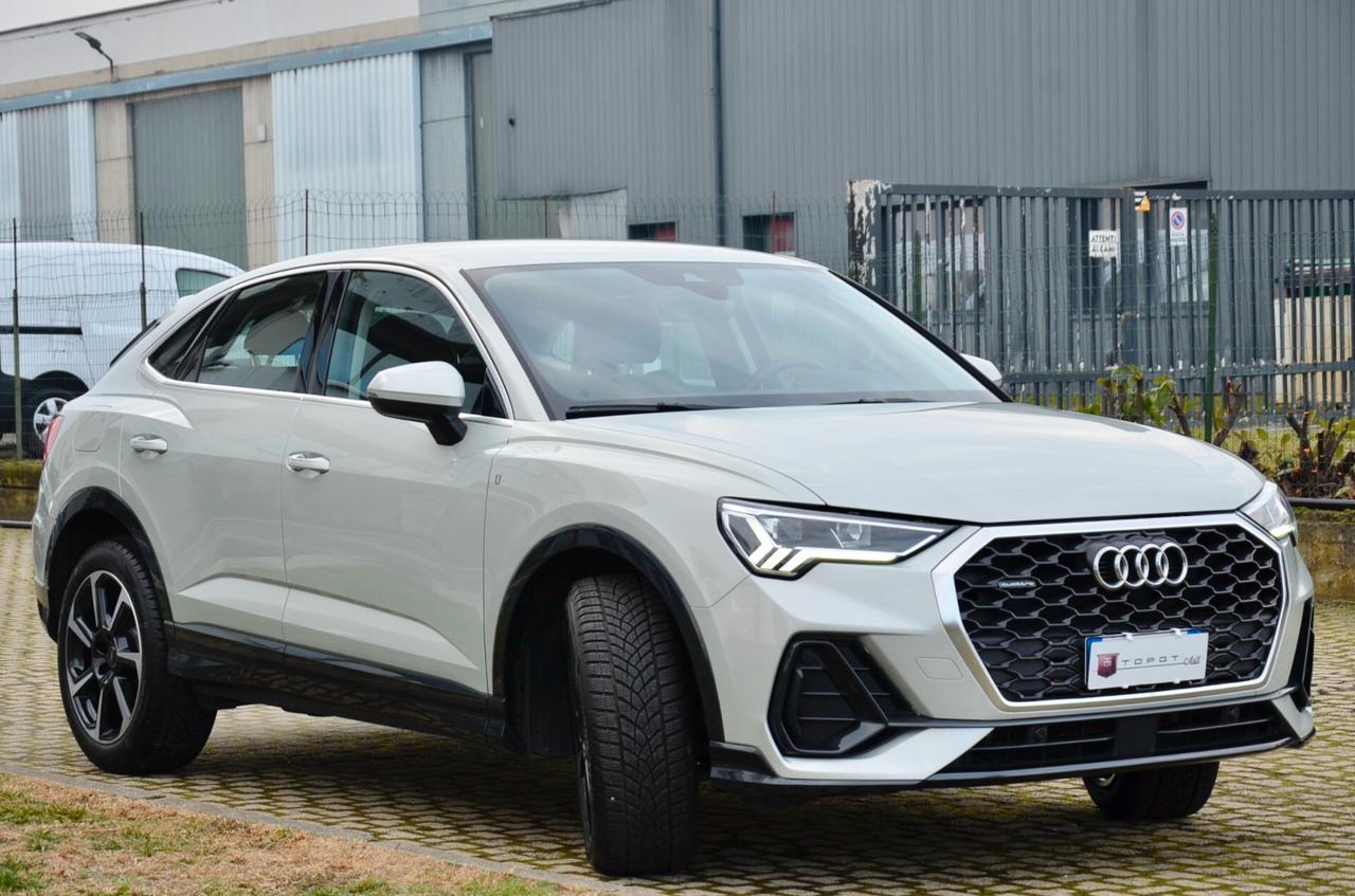 AUDI Q3 SPB 2.0 TDI S-LINE EDITION QUATTRO 150cv S-TRONIC, UNICOPROPRIETARIO, GARANZIA AUDI 1/2028, SERVICE AUDI, UFF ITALIANA, ARGENTO RUGIADA, EURO 6D, FARI FULL LED, 19", PERMUTE