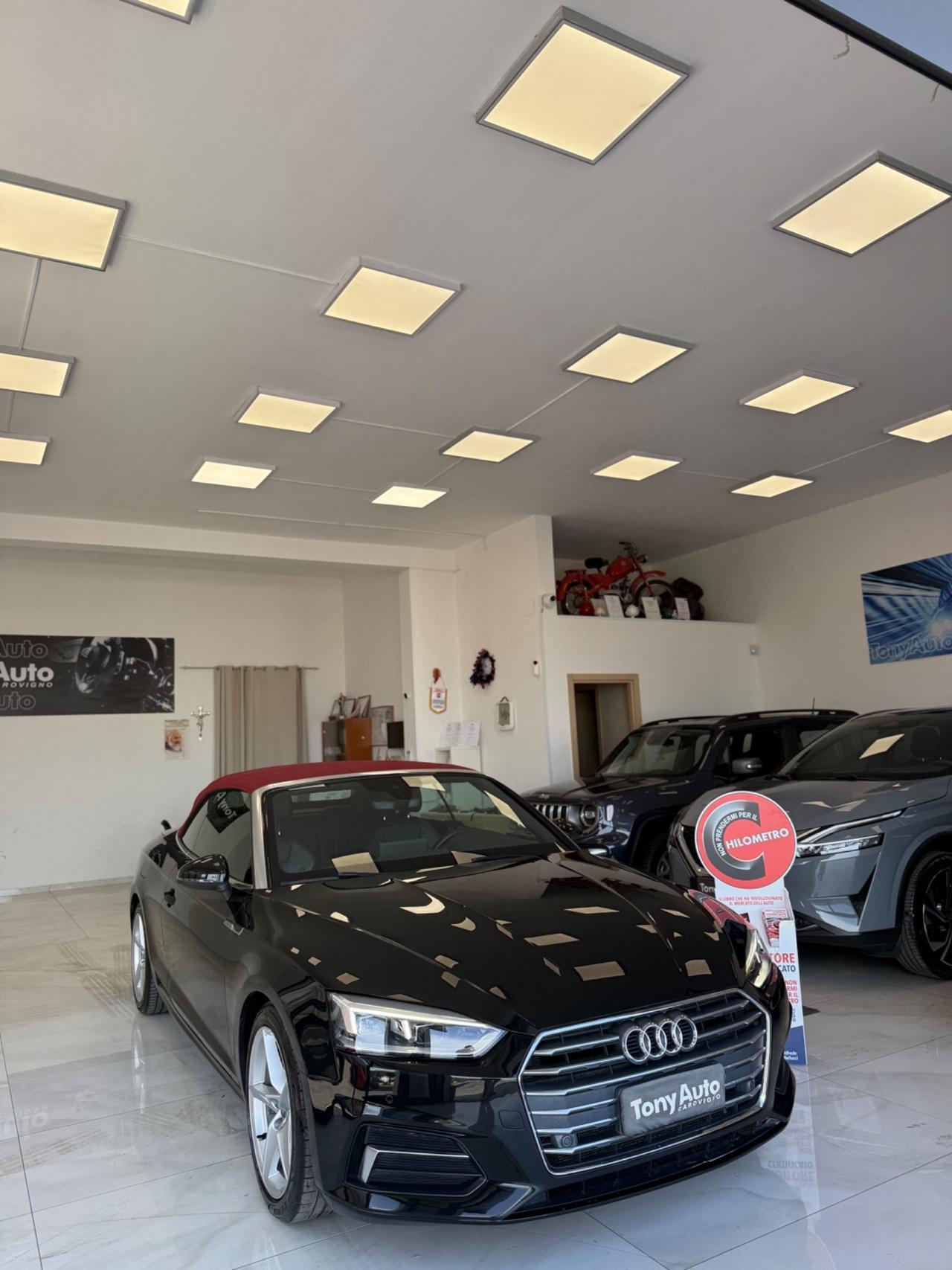 Audi A5 Cabrio 40 2.0 tdi Sport 190cv CAMBIO s-tronic NAVIGATORE, INTERNI IN PELLE, ANDROID AUTO, KM CERTIF