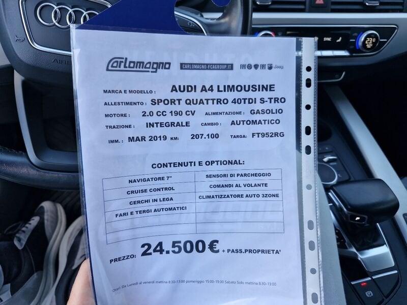 Audi A4 V 2016 Berlina 40 2.0 tdi Business quattro 190cv s-tronic my16