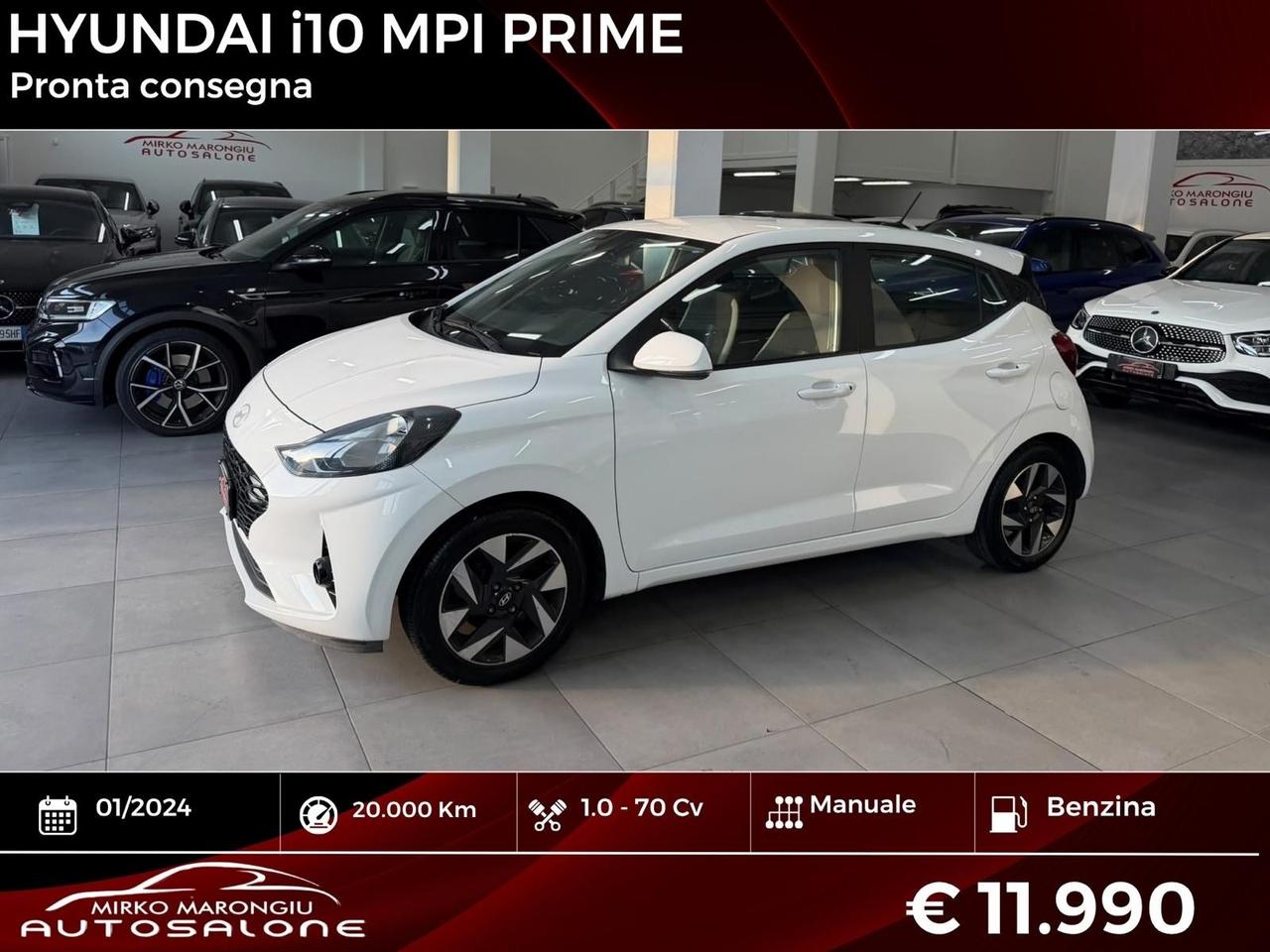 Hyundai i10 1.0 MPI Prime FINANZIABILE