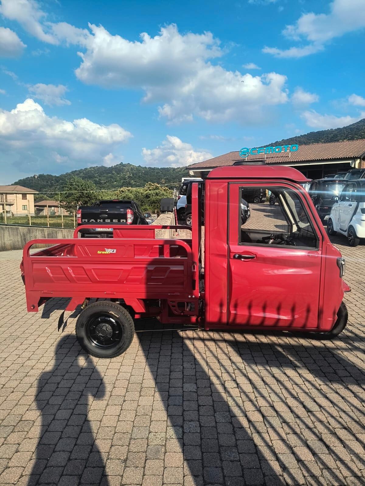 MOTOCARRO ELETTRICO CABINATO CASSONE RIBALTABILE