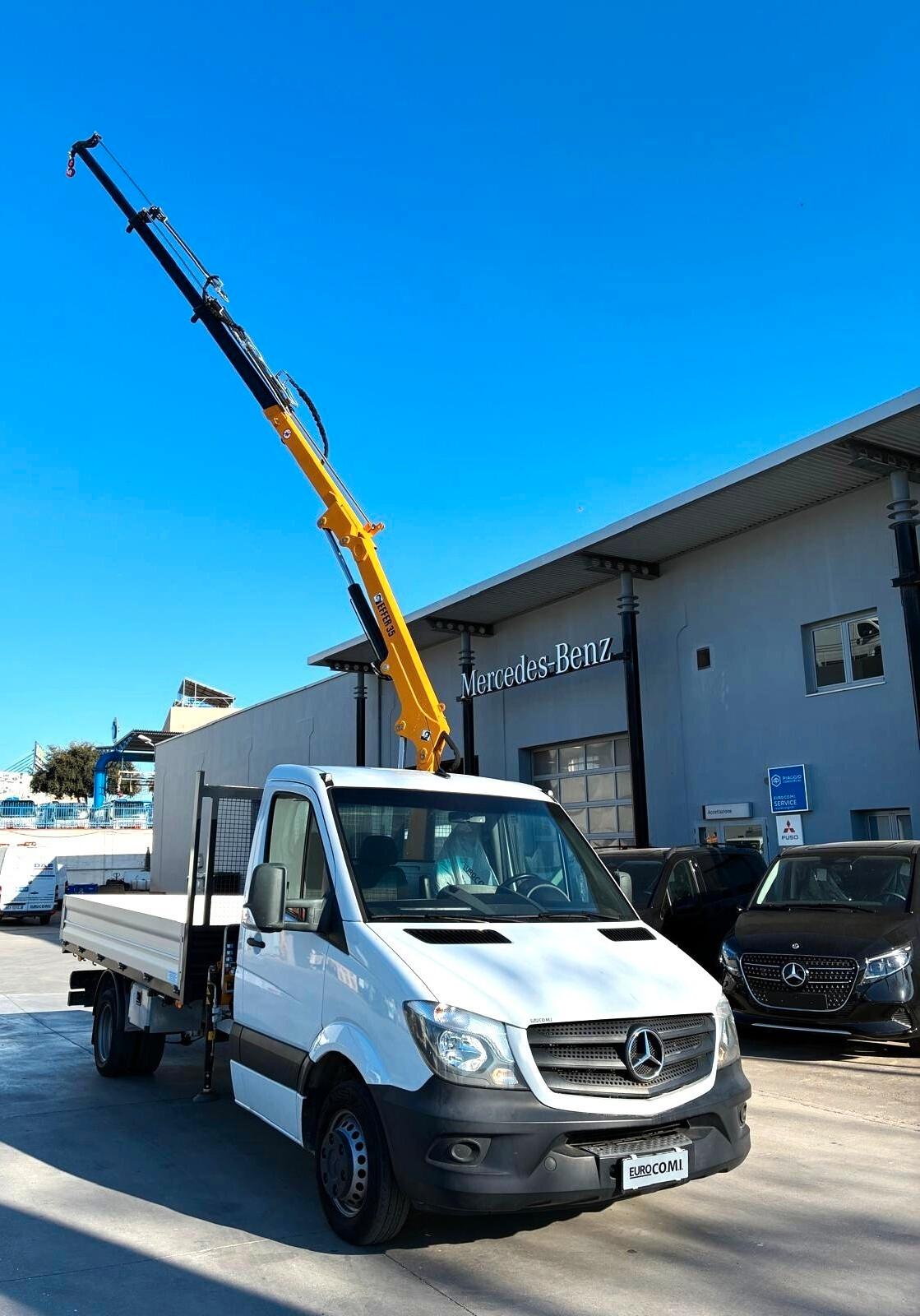 Mercedes-Benz Sprinter 419 T 43.35 Gru 3 sfili Effer + Cassone Fisso