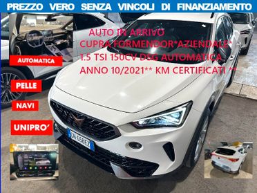 CUPRA FORMENTOR 1.5 TSI 150CV DSG*NO VINCOLI FINANZ*UNIPRO AZIENDALE FULL