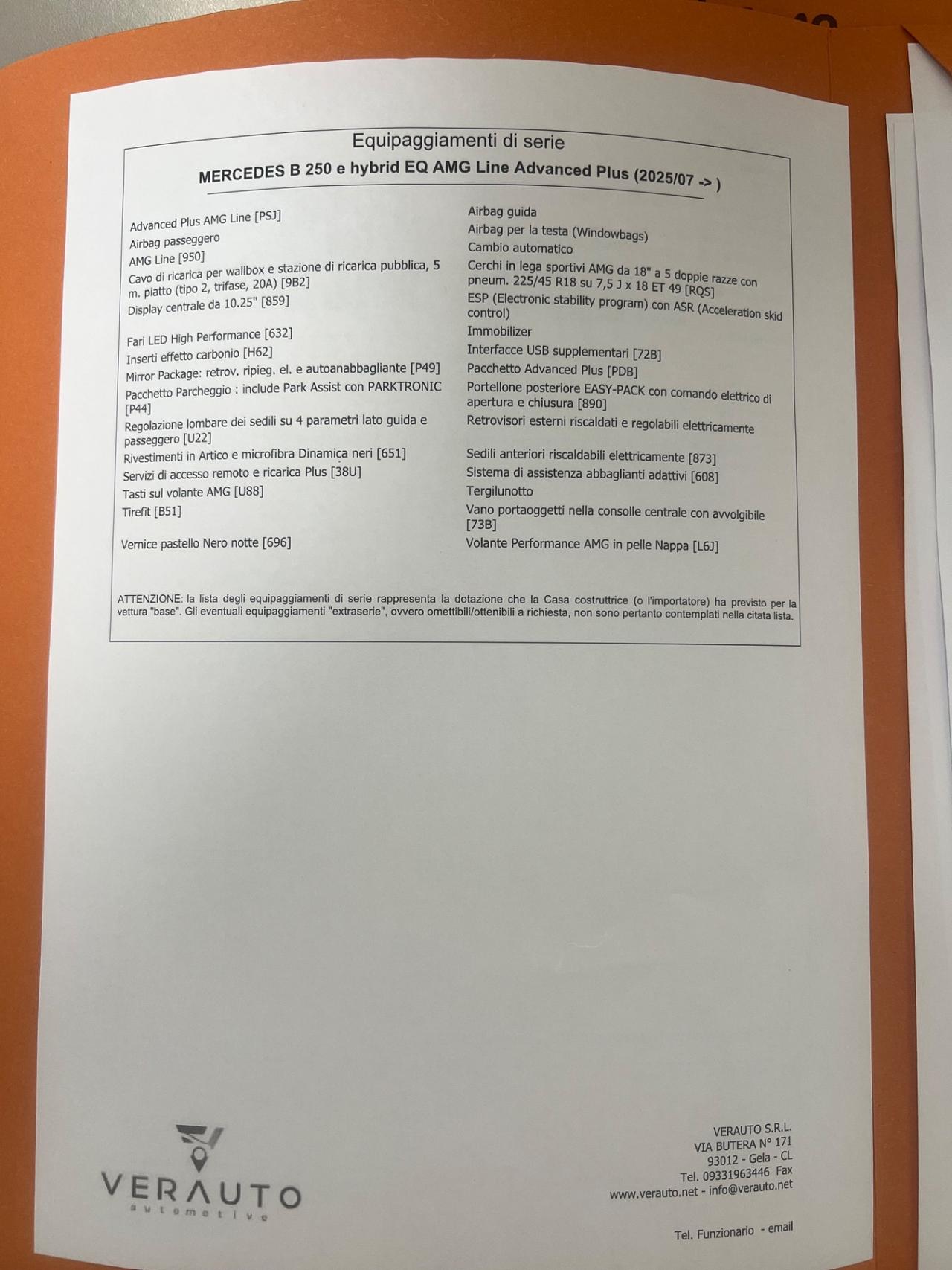 Mercedes-Benz B 250 e-hybrid phev AMG Line Advanced Plus auto - possibilità noleggio no scoring