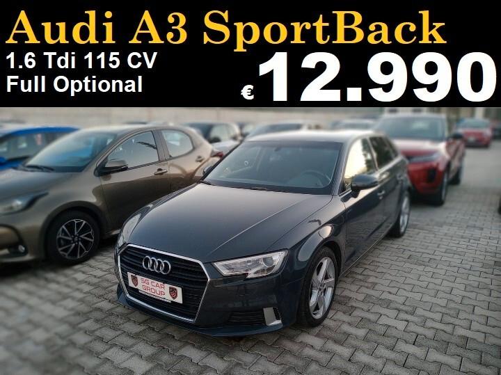 Audi A3 SportBack 1.6 tDI 115 CV
