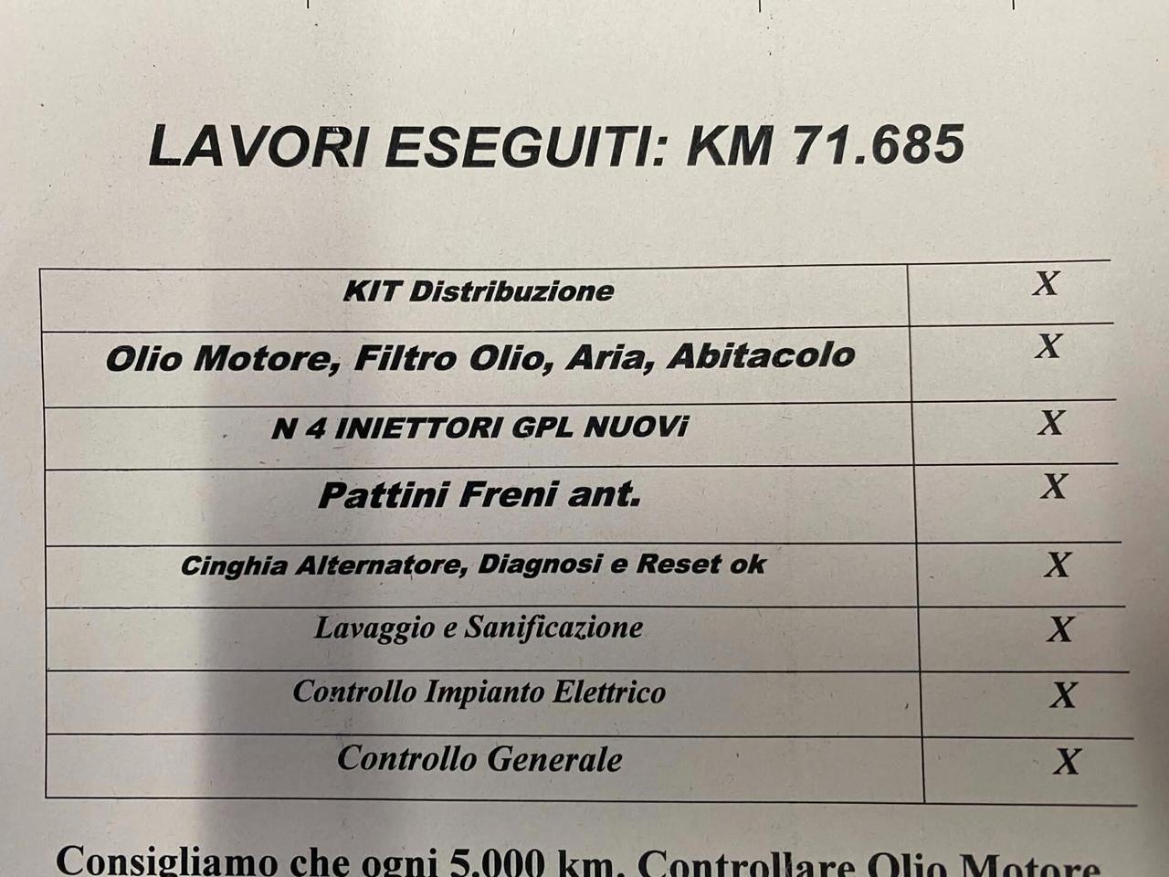 Fiat Panda 1.2 BenzGPL Km 70000 Distribu. Iniettori nuovi