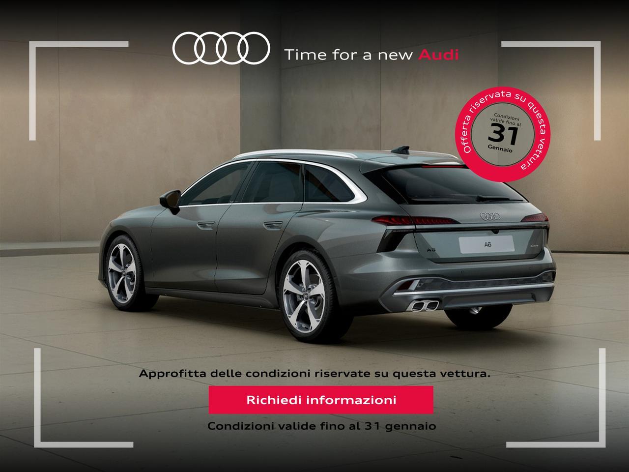 Audi A6 avant 2.0 tdi mhev + business advanced quattro 204cv s-tronic