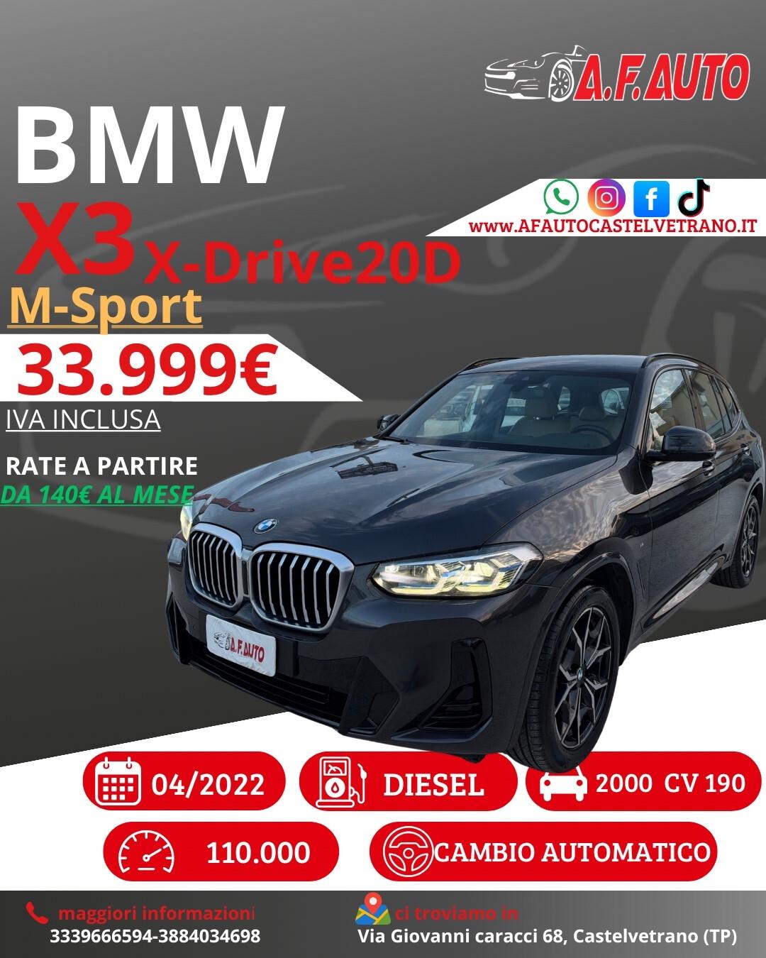 Bmw X3 xDrive20d 48V Msport