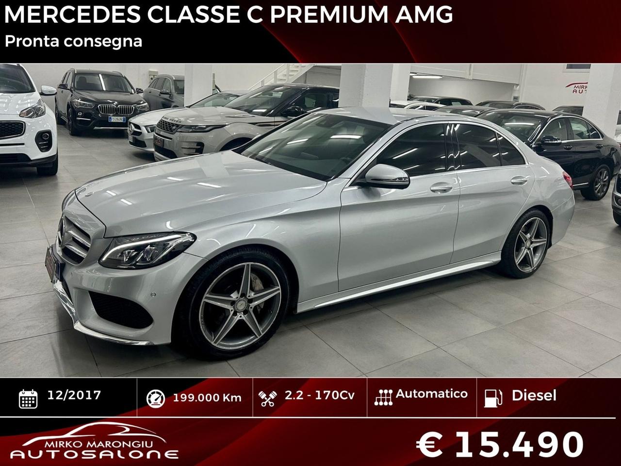 Mercedes classe C 220 Premium AMG finanziabile
