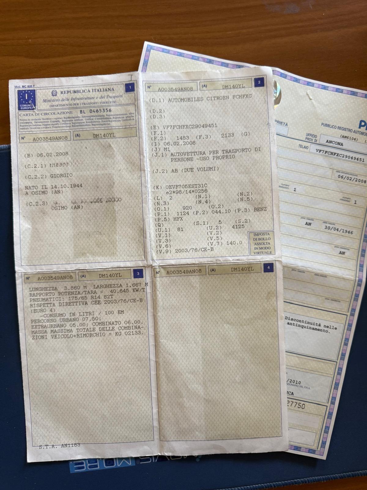 Citroen C3 Exclusive 1.1 benzina Unipropr NEOPATENTATI