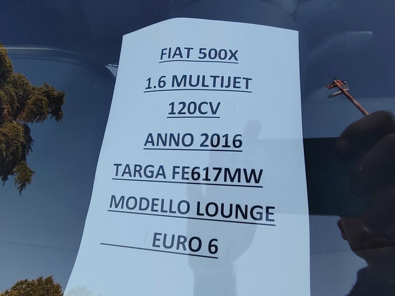 Fiat 500X 1.6 MultiJet 120 CV Lounge