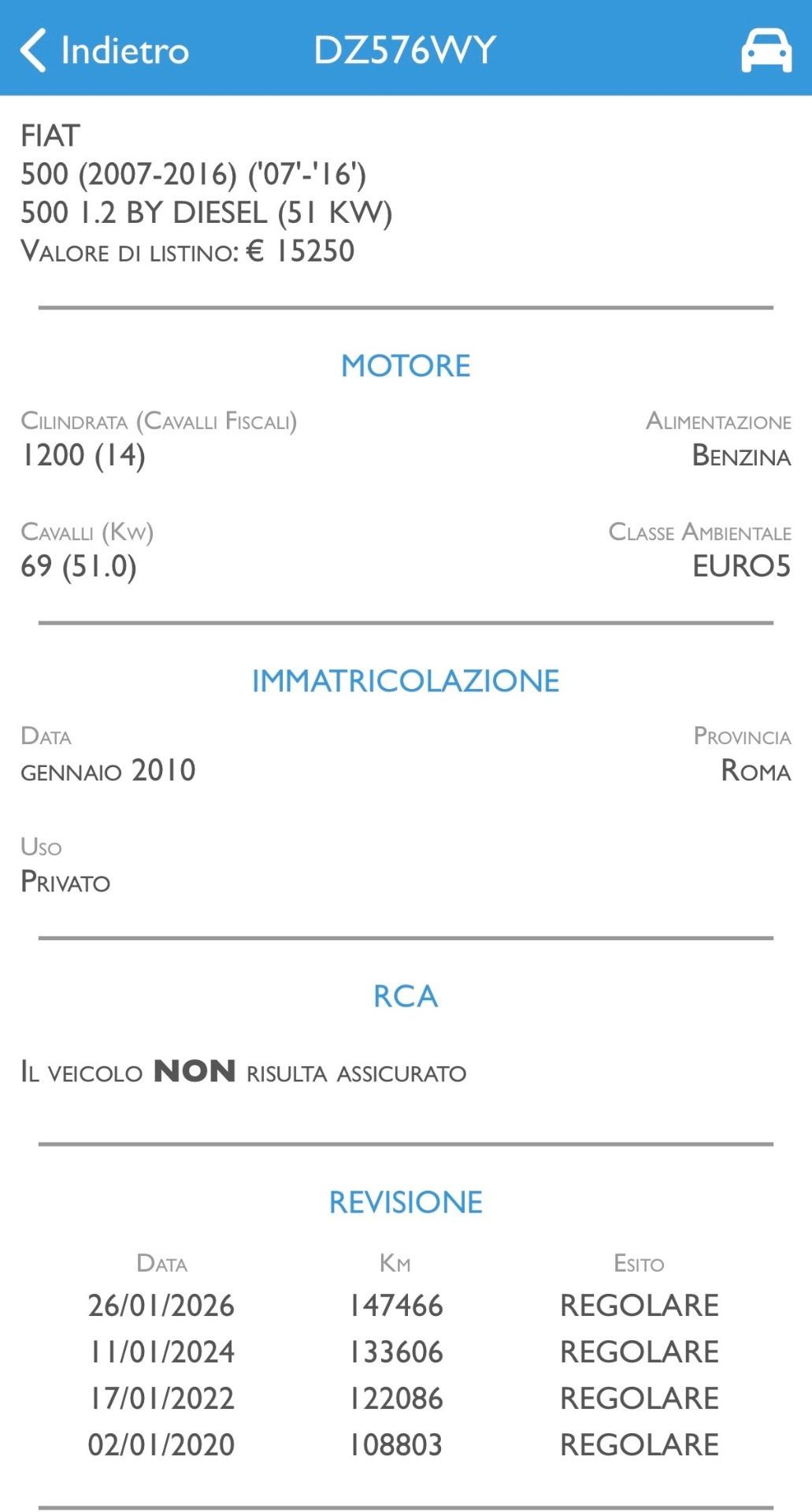 Fiat 500 1.2 Pop 70 CV Ottime condizioni