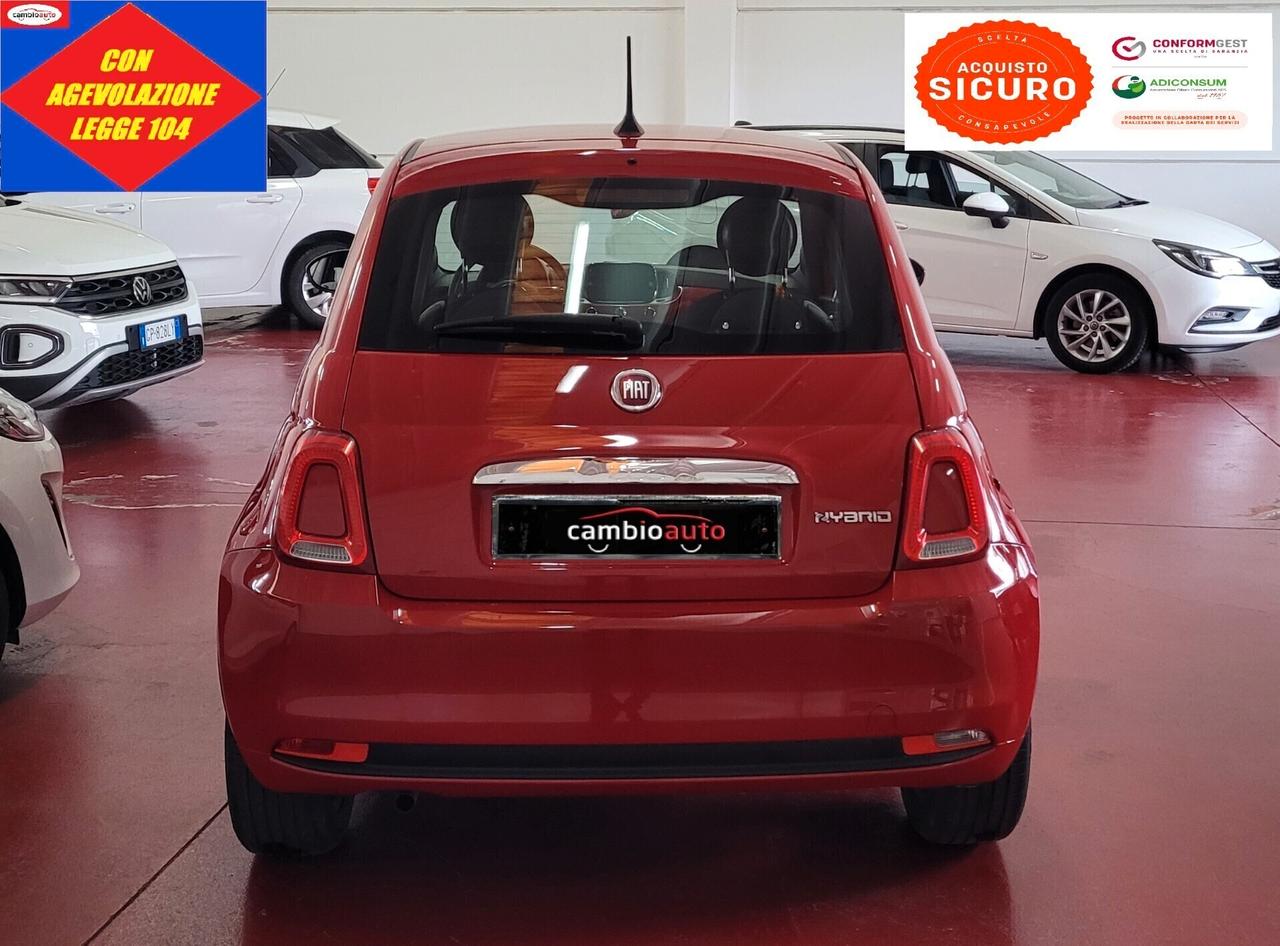 Fiat 500 1.0 Hybrid Red