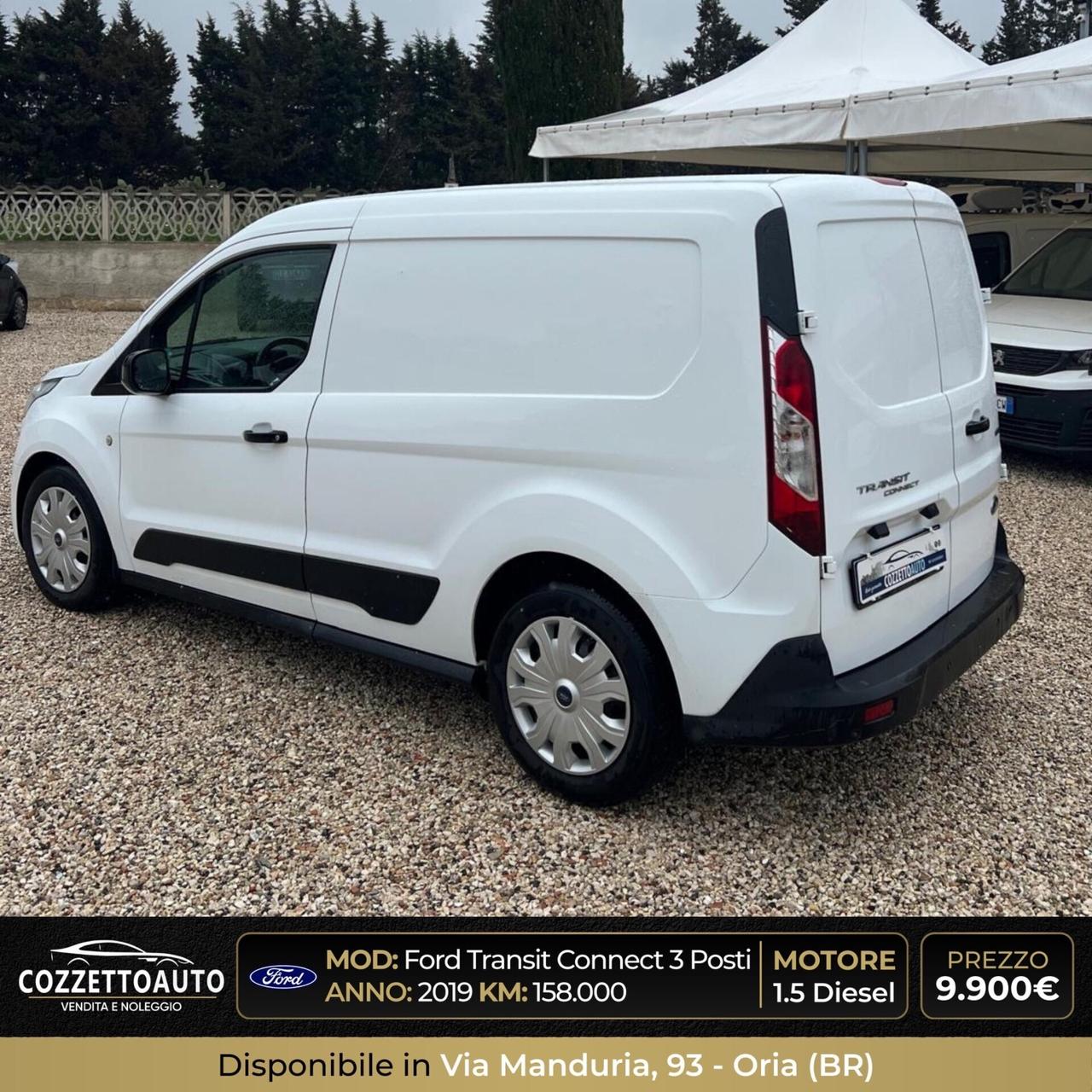 Ford Transit Connect 3 posti 2019 iva deducibile