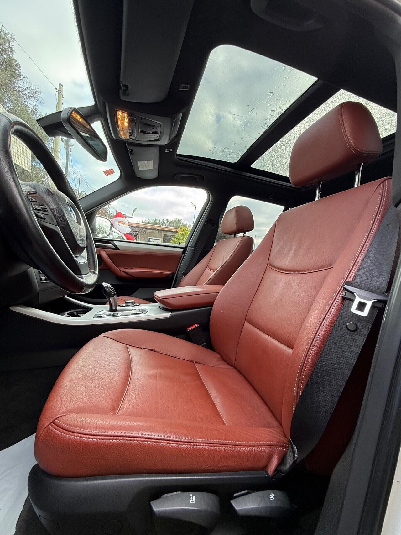 Bmw X3 xDrive 30d,TETTO PANORAMICO APRIBILE,pelle Bordeaux,Xeno+Led,Bluetooth,ecc.