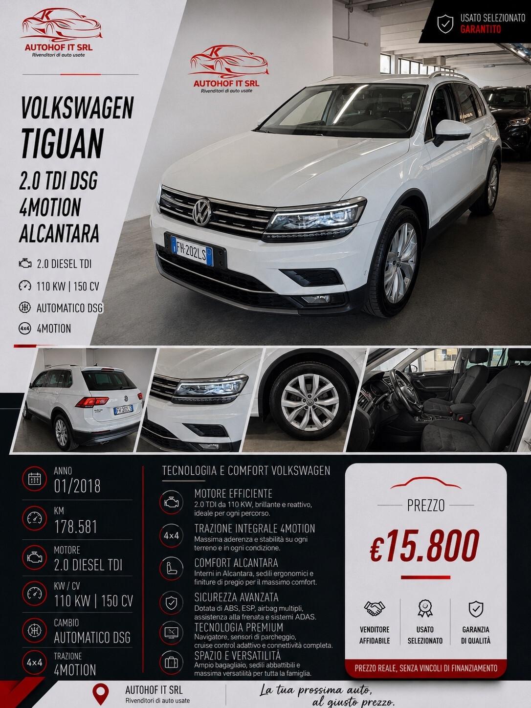 Volkswagen Tiguan 2.0 TDI DSG 4MOTION ALCANTARA
