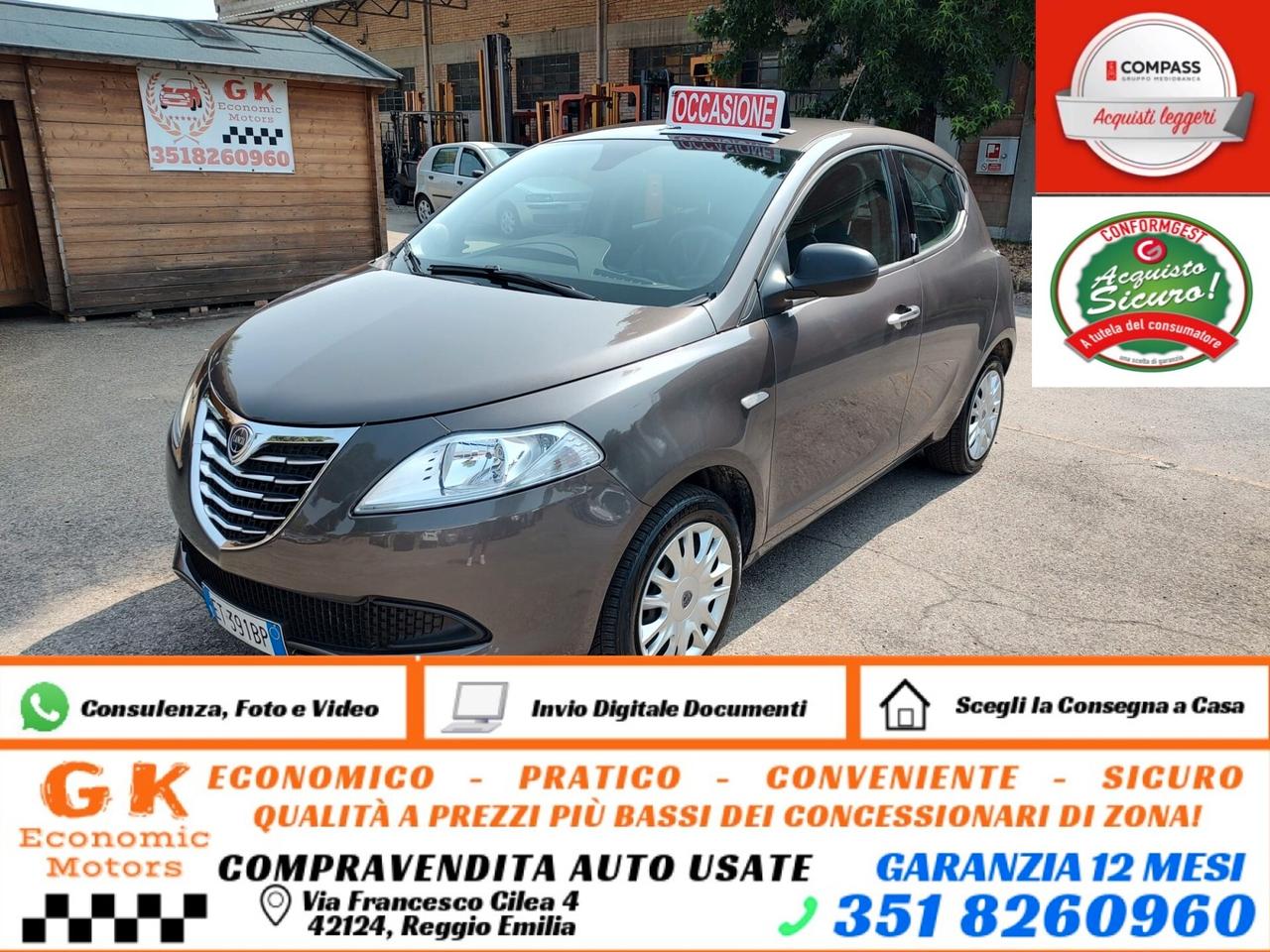 Lancia Ypsilon 1.2 69 CV 5 porte Silver, OK NEOPATENTATI, GARANZIA. L 12 MESI