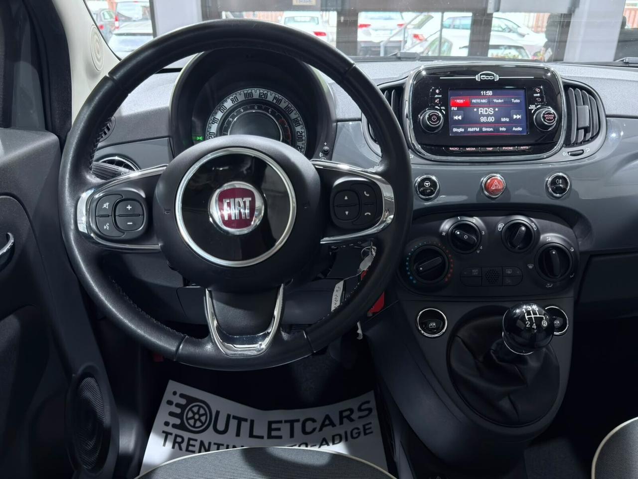 FIAT 500 1.2 69CV TETTO PANORAMICO - NEOPATENTATI