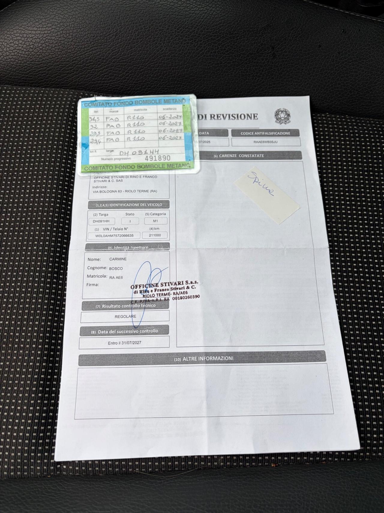 Opel Zafira METANO 7 POSTI