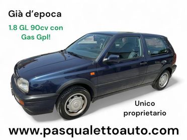 VOLKSWAGEN Golf EPOCA GAS GPL 1.8/90 CV cat 3 porte GL