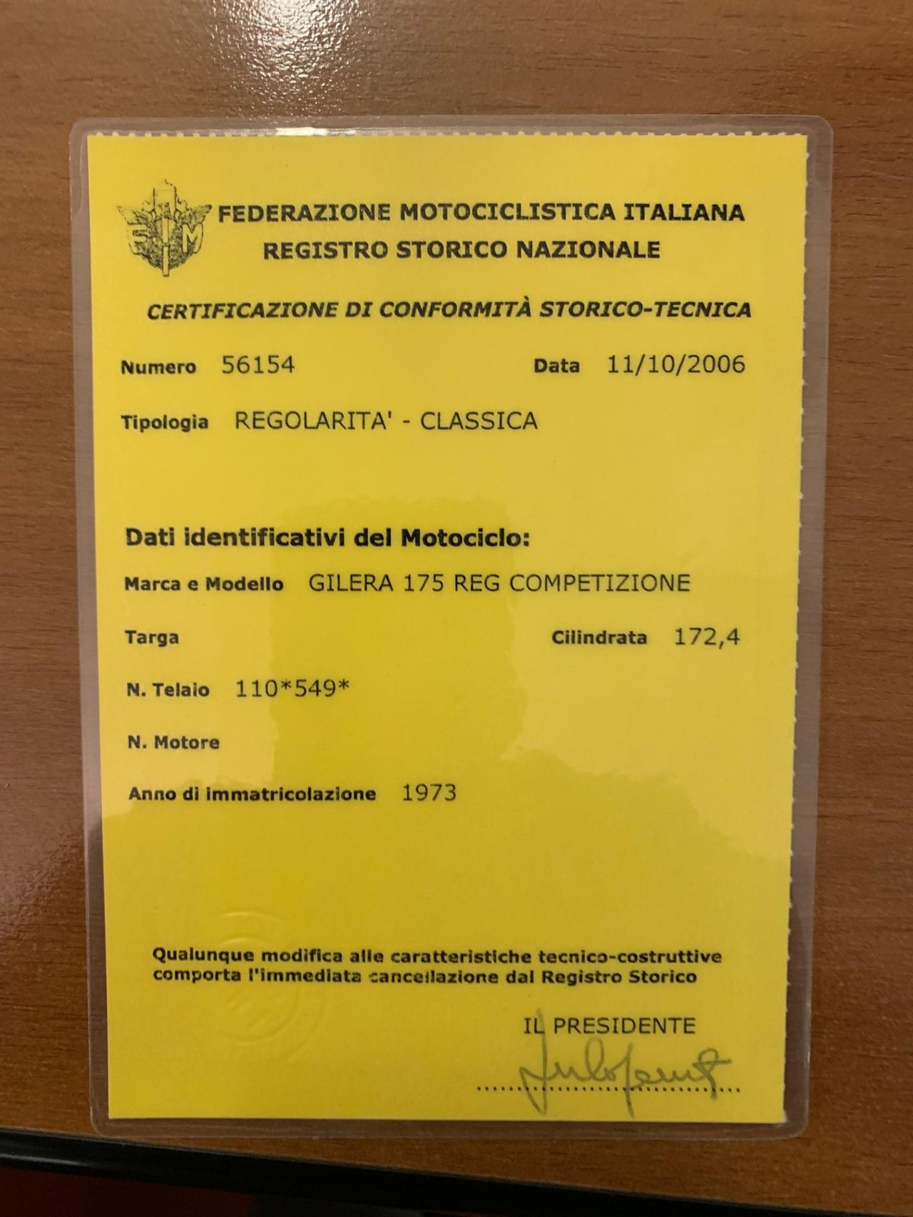 Gilera Altro 175 Regolarita’ Competizione