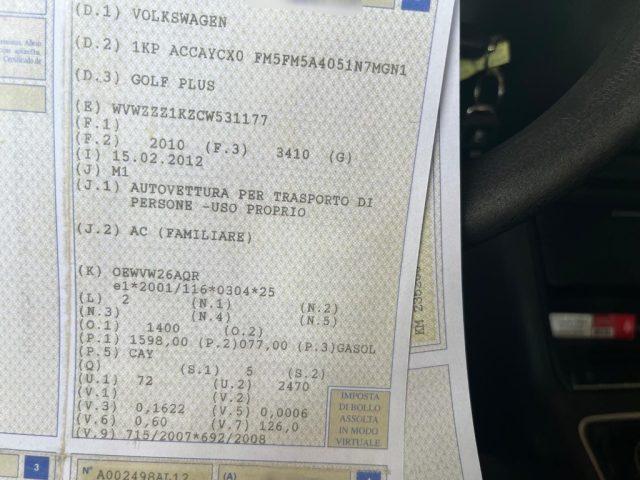 VOLKSWAGEN Golf Plus 1.6 TDI DPF Comfortline