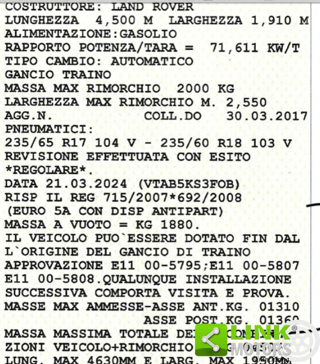 LAND ROVER Freelander 2.2 SD4 S.W. S con gancio traino