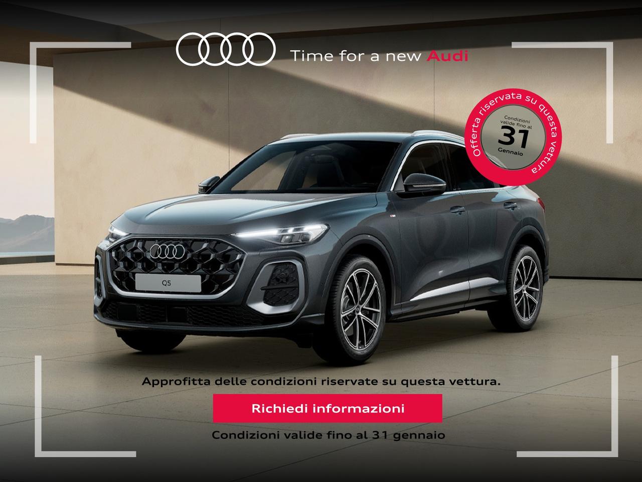 Audi Q5 sportback 2.0 tdi mhev+ s line edition quattro 204cv s-tronic