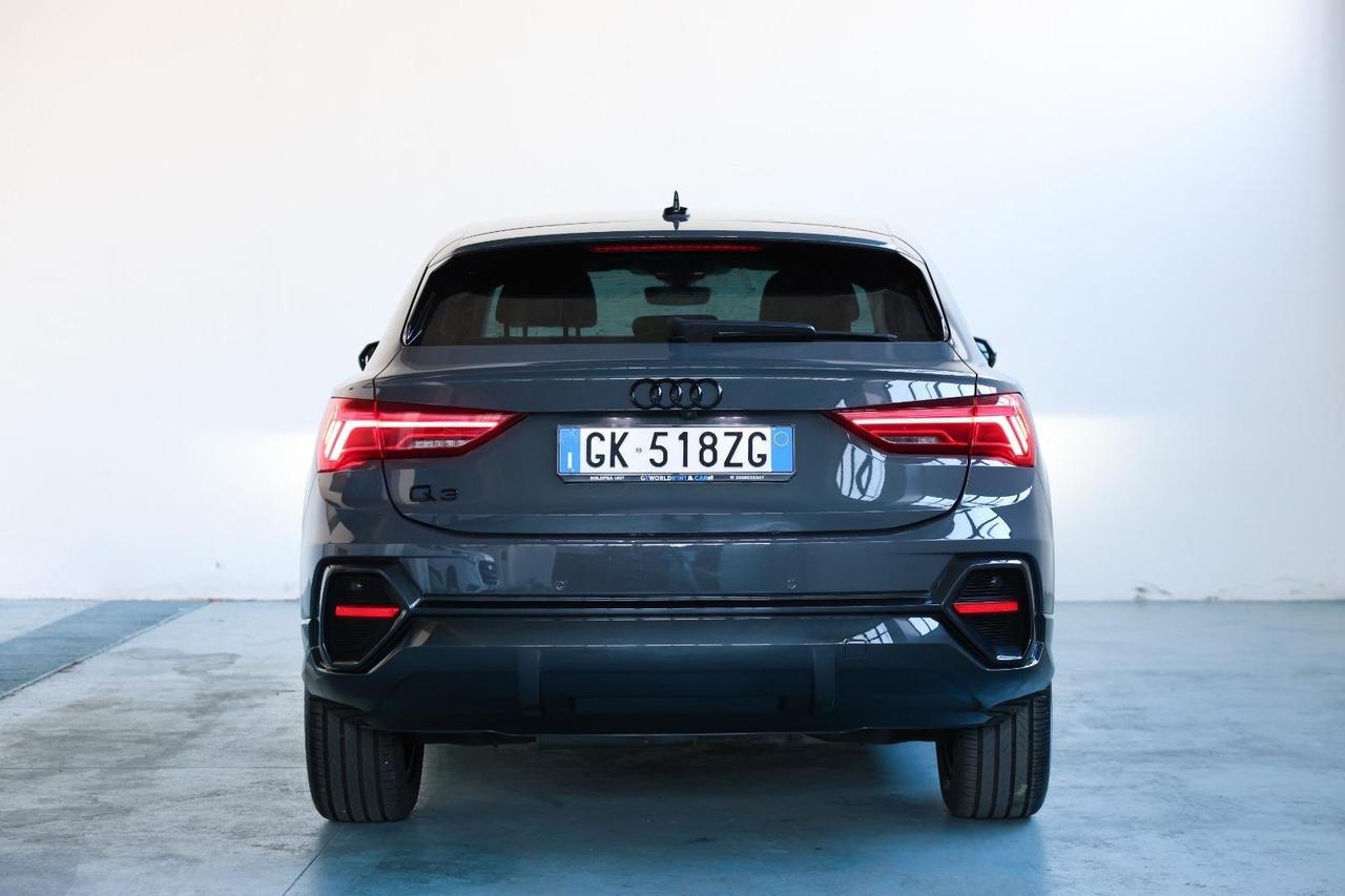 Audi Q3 Sportback 35 TDI S tronic line Black edition UNIPROPRIETARIO ITALIANA IVA ESPOSTA