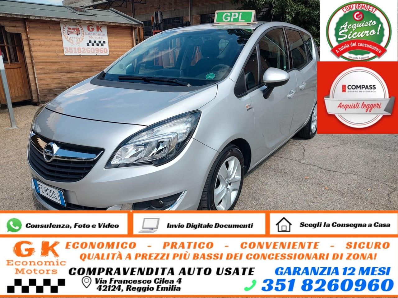 Opel Meriva 1.4 Turbo 120CV Design Edition, BENZINA\GPL, OK NEOPATENTATI, GARANZIA L.12 MESI