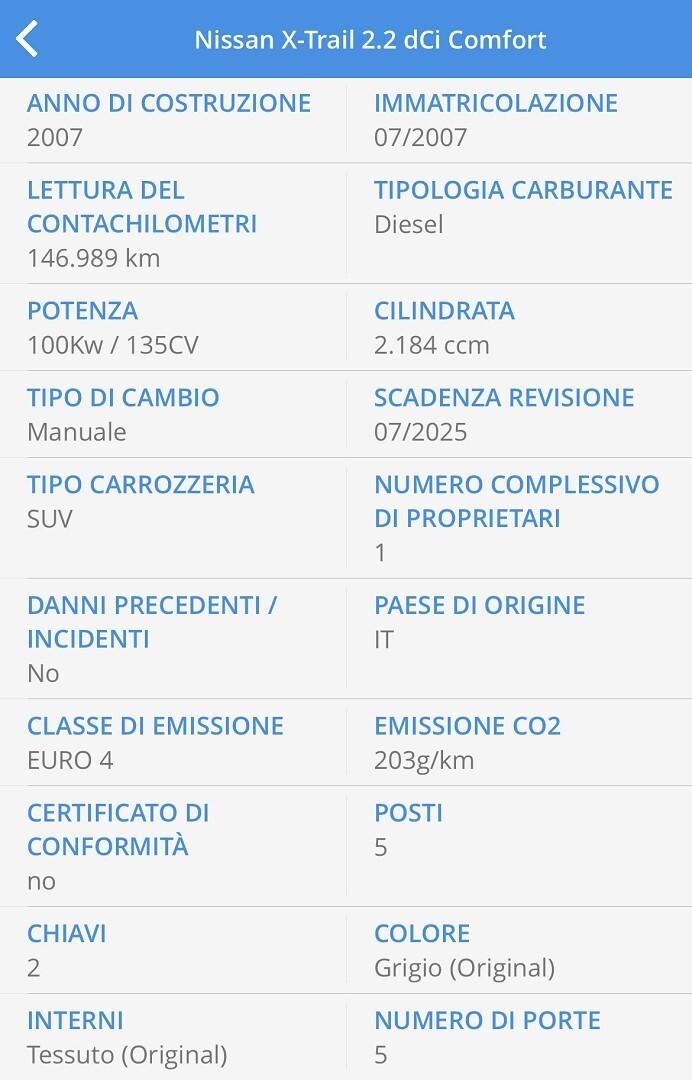 NISSAN X TRAIL 2.2DCI SPORT 4X4 UNICO GANCIO