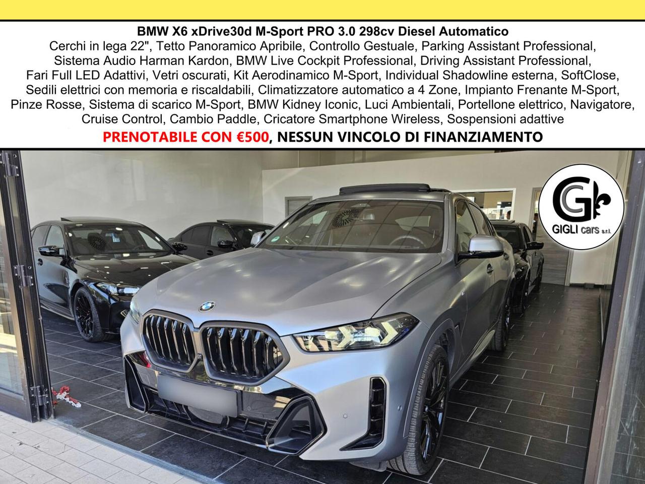 BMW X6 M-Sport C.22 Tetto Navi CAM360 HarmanKardon MSport