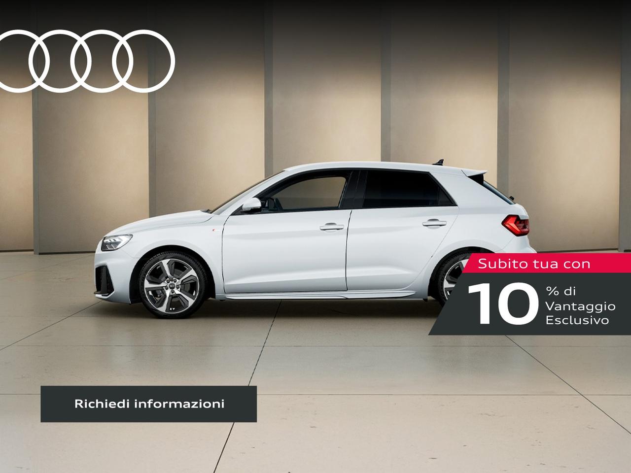 Audi A1 sportback 30 1.0 tfsi identity black 116cv s-tronic