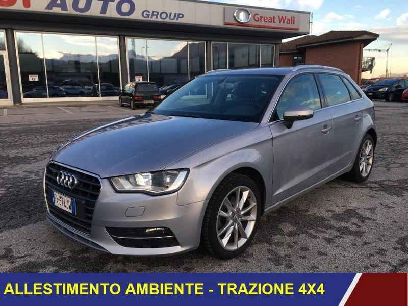 Audi A3 2.0 TDI 150cv Quattro Ambiente E6 4X4 GARANZIA EUROPEA INCLUSA