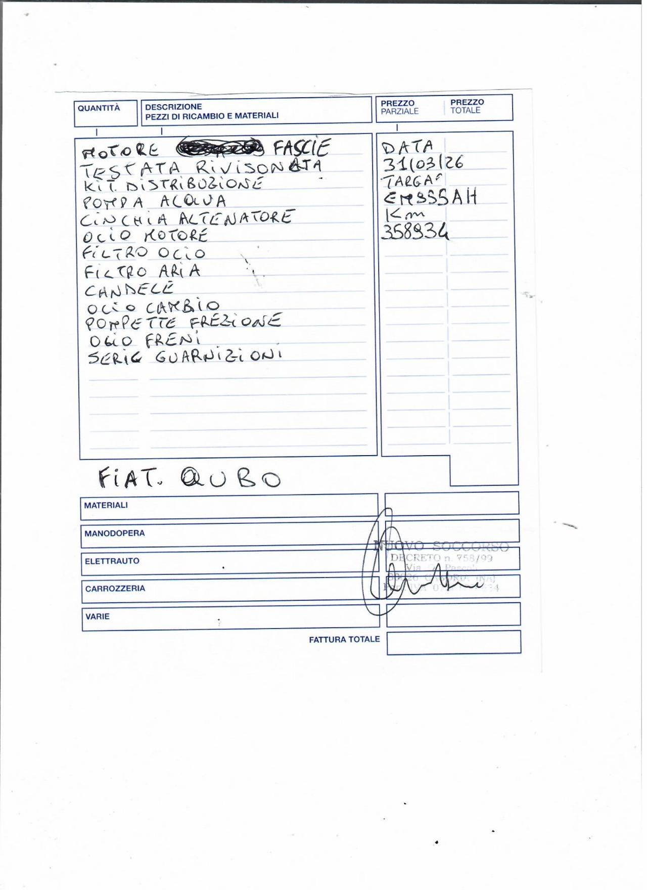 Fiat Qubo 1.4C metano 12 mesi garanzia-2012