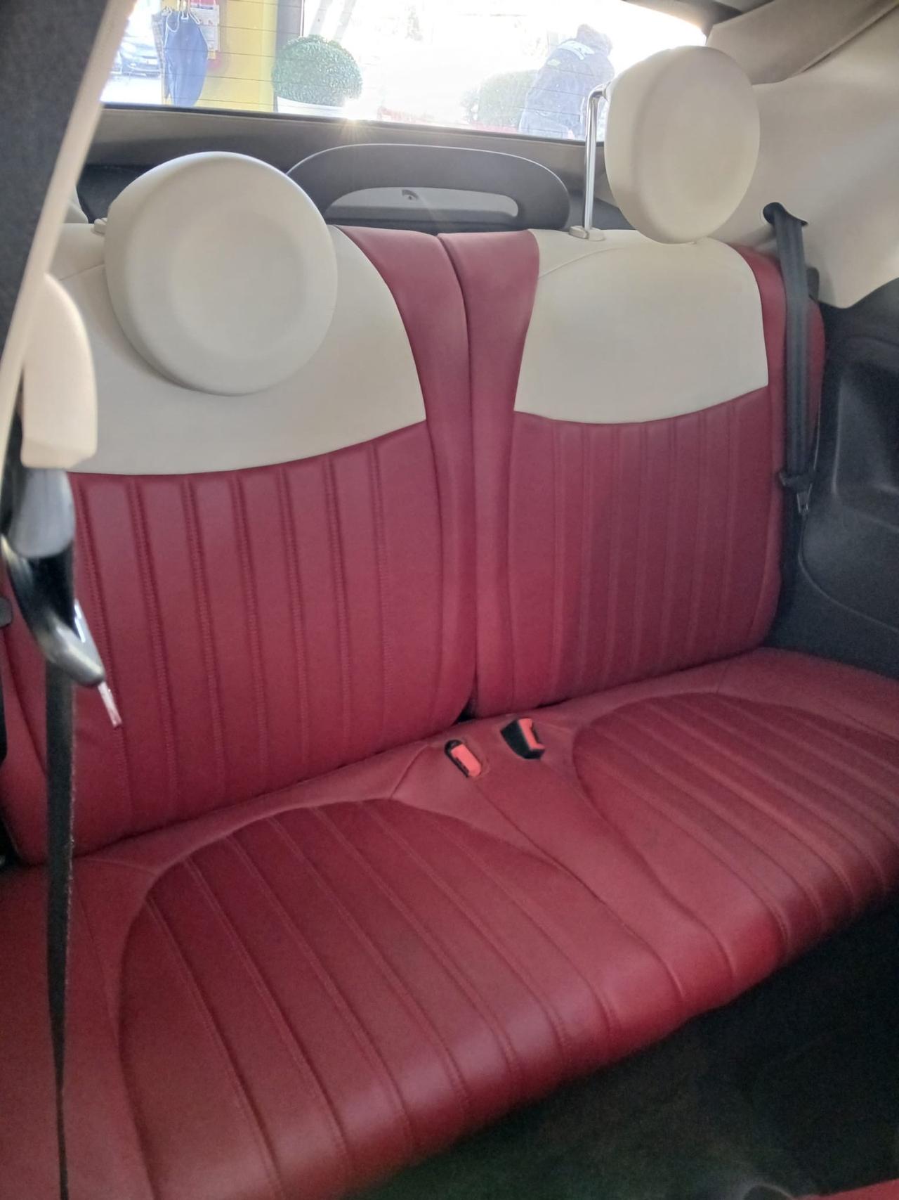 Fiat 500 C 0.9 TwinAir Turbo Lounge cabrio pelle rossa full