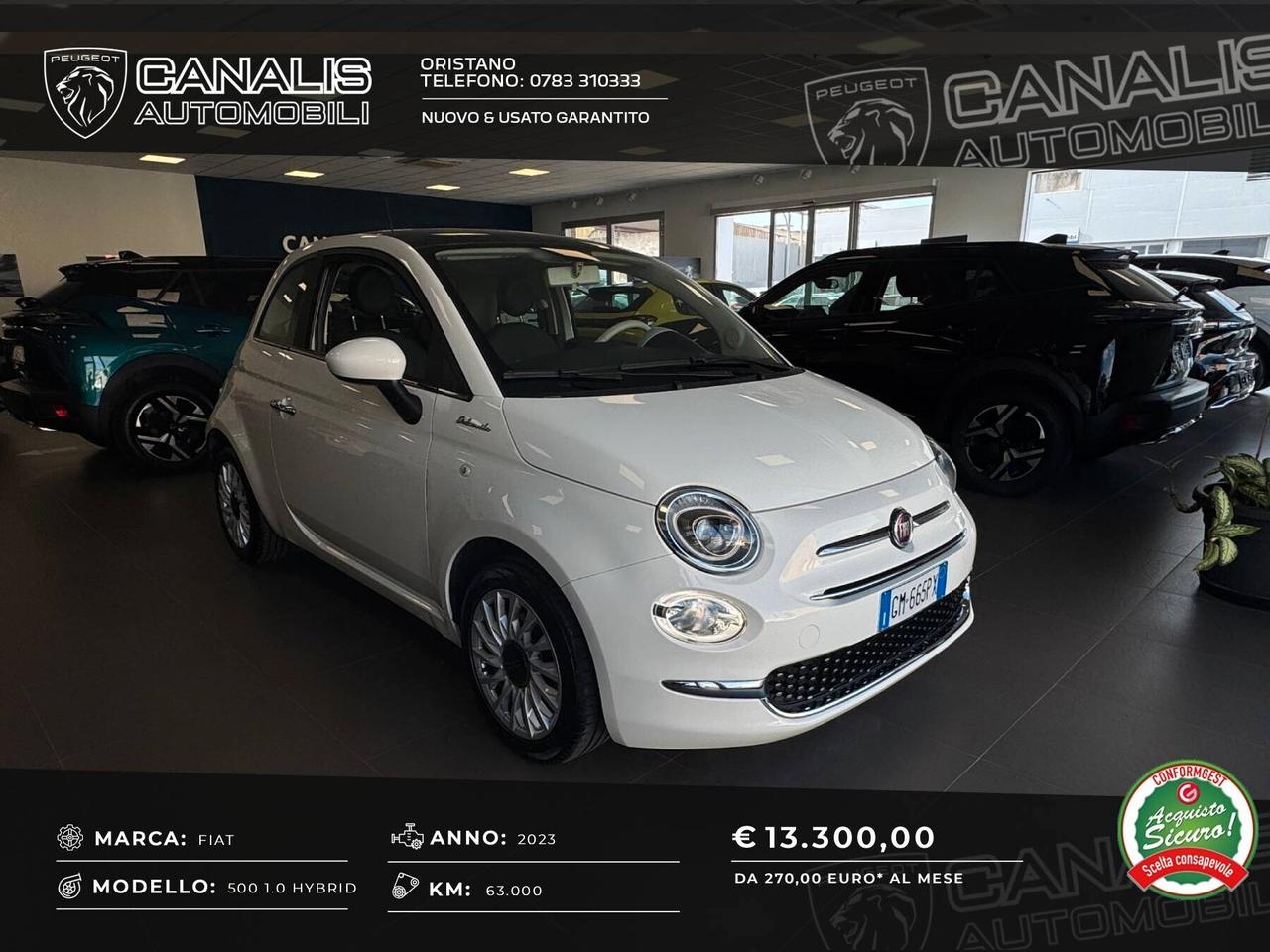 Fiat 500 1.0 Hybrid Dolcevita 2023 IVA ESPOSTA