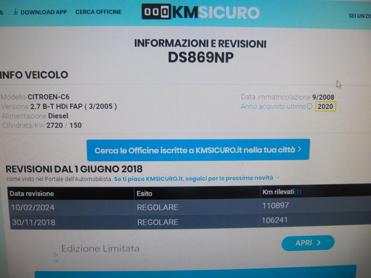 Citroen C6 2.7 B-T HDi FAP Pallas