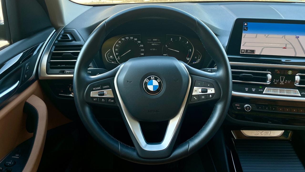 Bmw X3 X-DRIVE 48V 2.0 ADVANTAGE 190CV - FULL LED, TETTO, PELLE