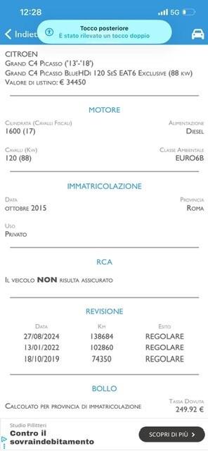 Citroen Grand C4 Picasso BlueHDi 120 S&S EAT6 Business