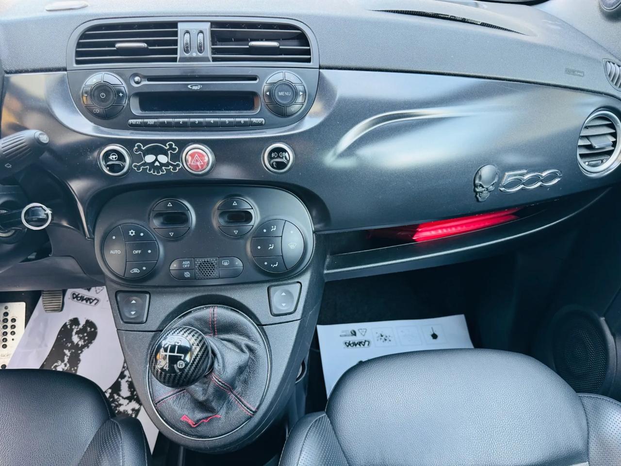 Fiat 500 S 1.2 benzina fine 2011 total black neo patentati