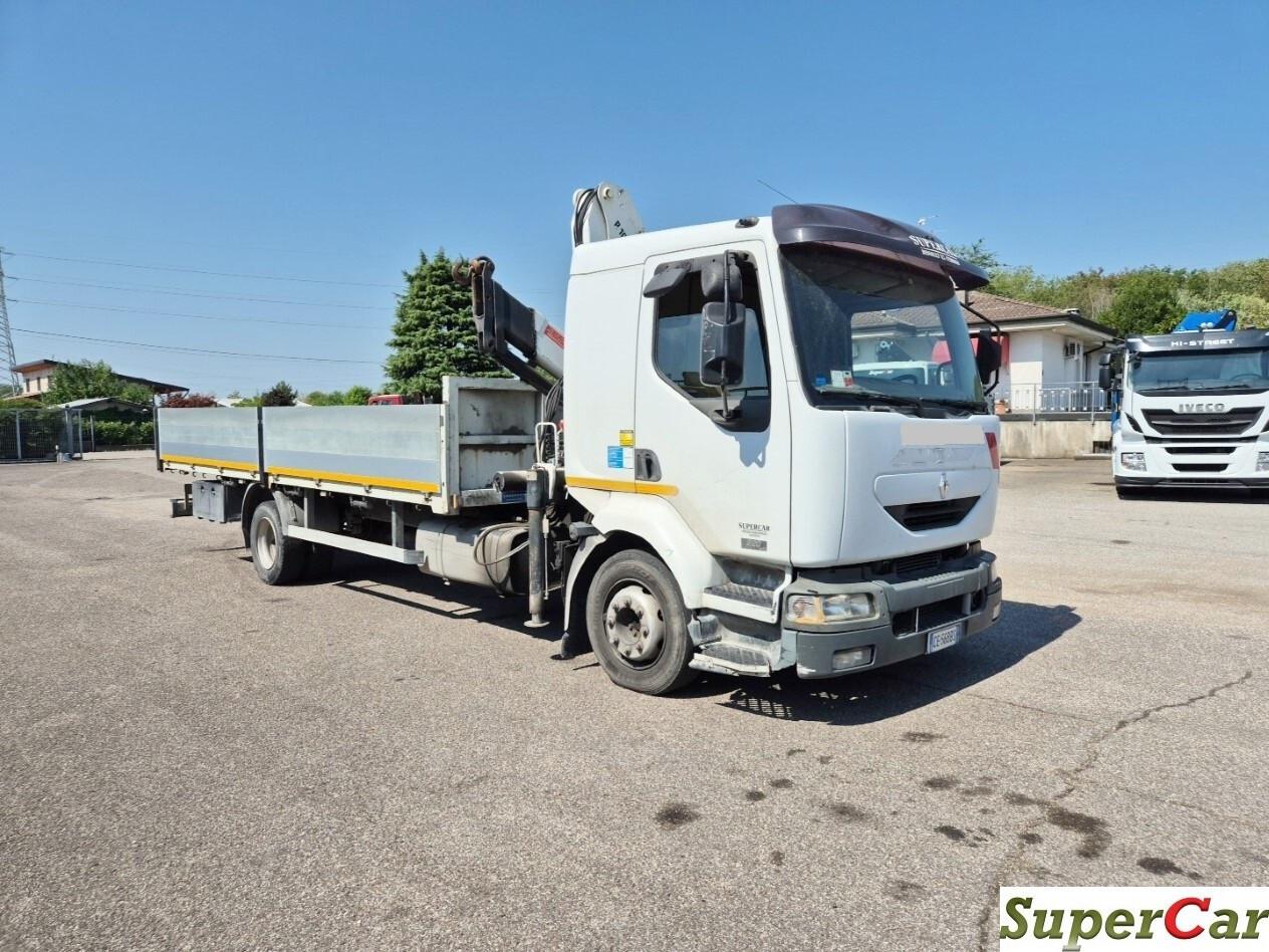 RENAULT MIDLUM 220.12 cassone fisso con gru