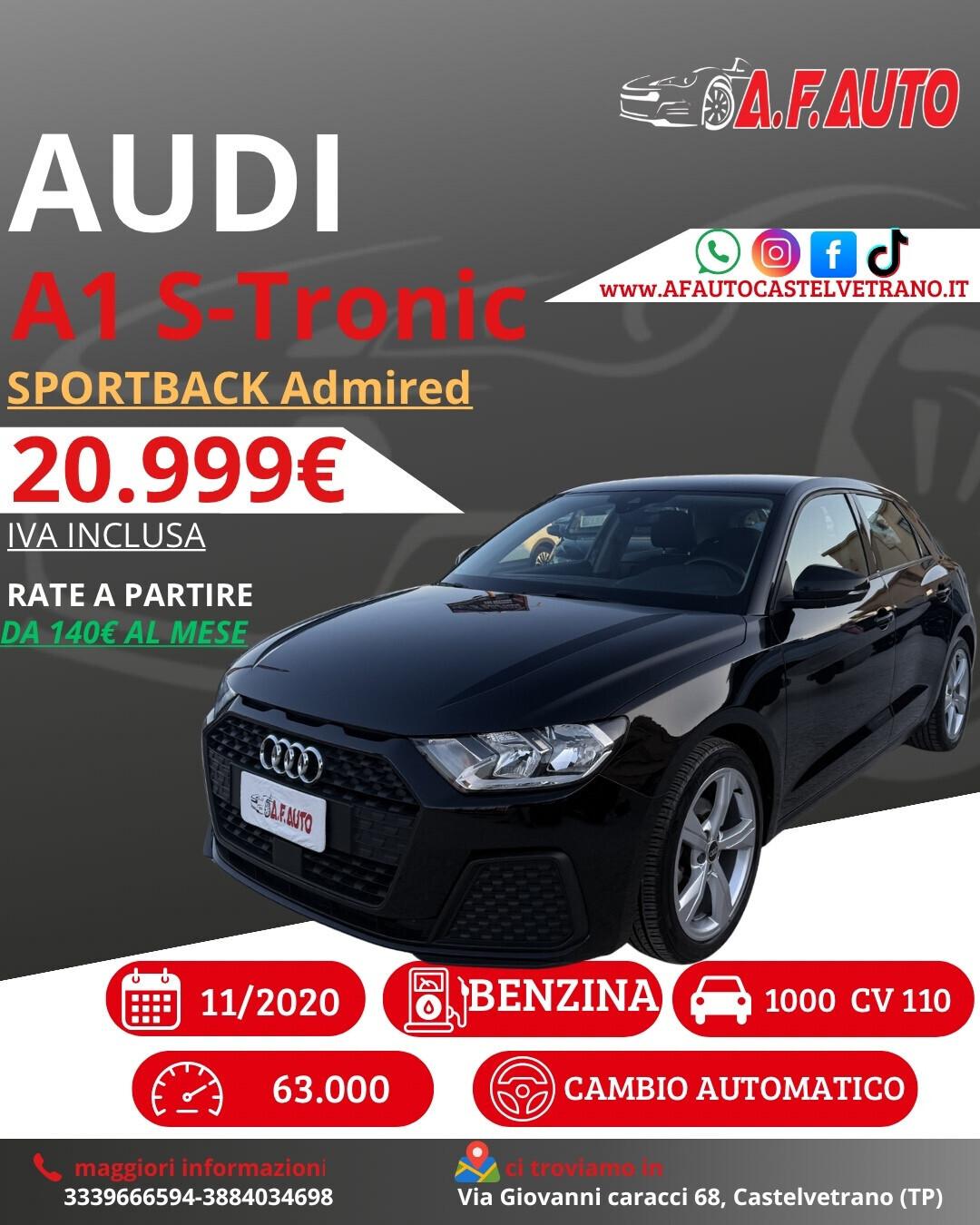 Audi A1 SPB 30 TFSI S tronic Admired